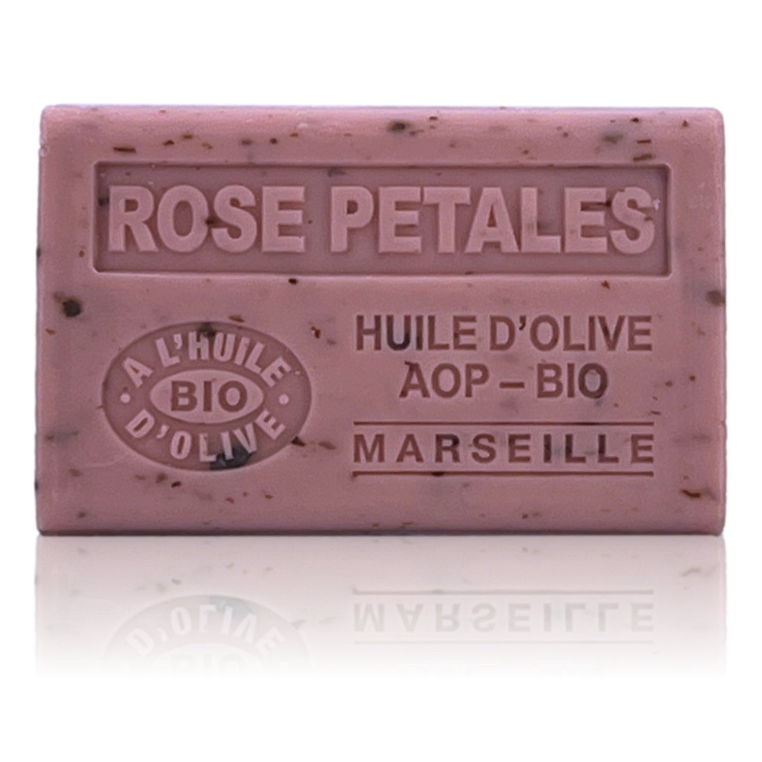 SAVON À L'HUILE D'OLIVE BIO ROSE PETALES EXFOLIANT