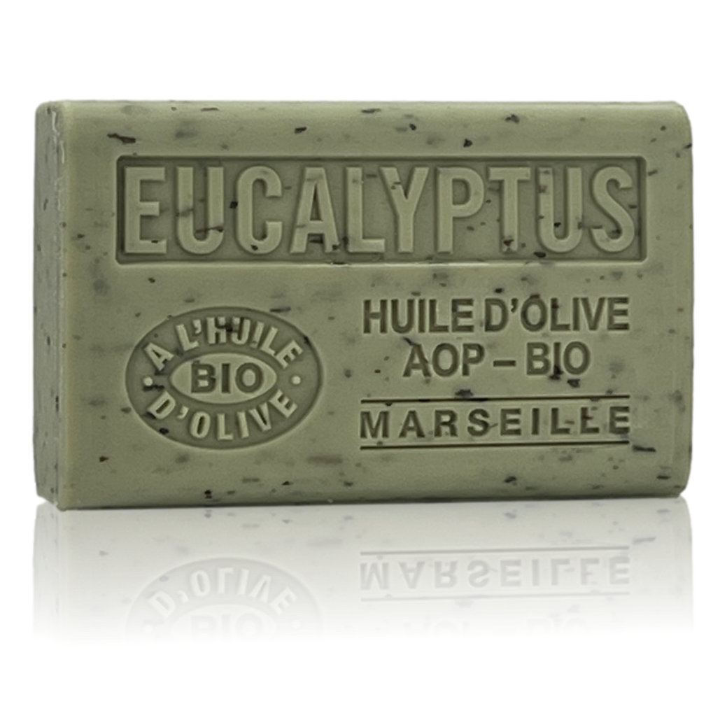 SAVON À L'HUILE D'OLIVE BIO EUCALYPTUS EXFOLIANT
