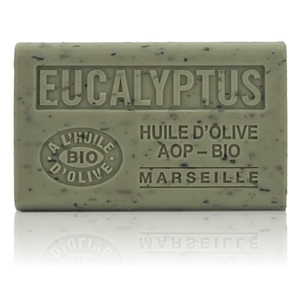 SAVON À L'HUILE D'OLIVE BIO EUCALYPTUS EXFOLIANT