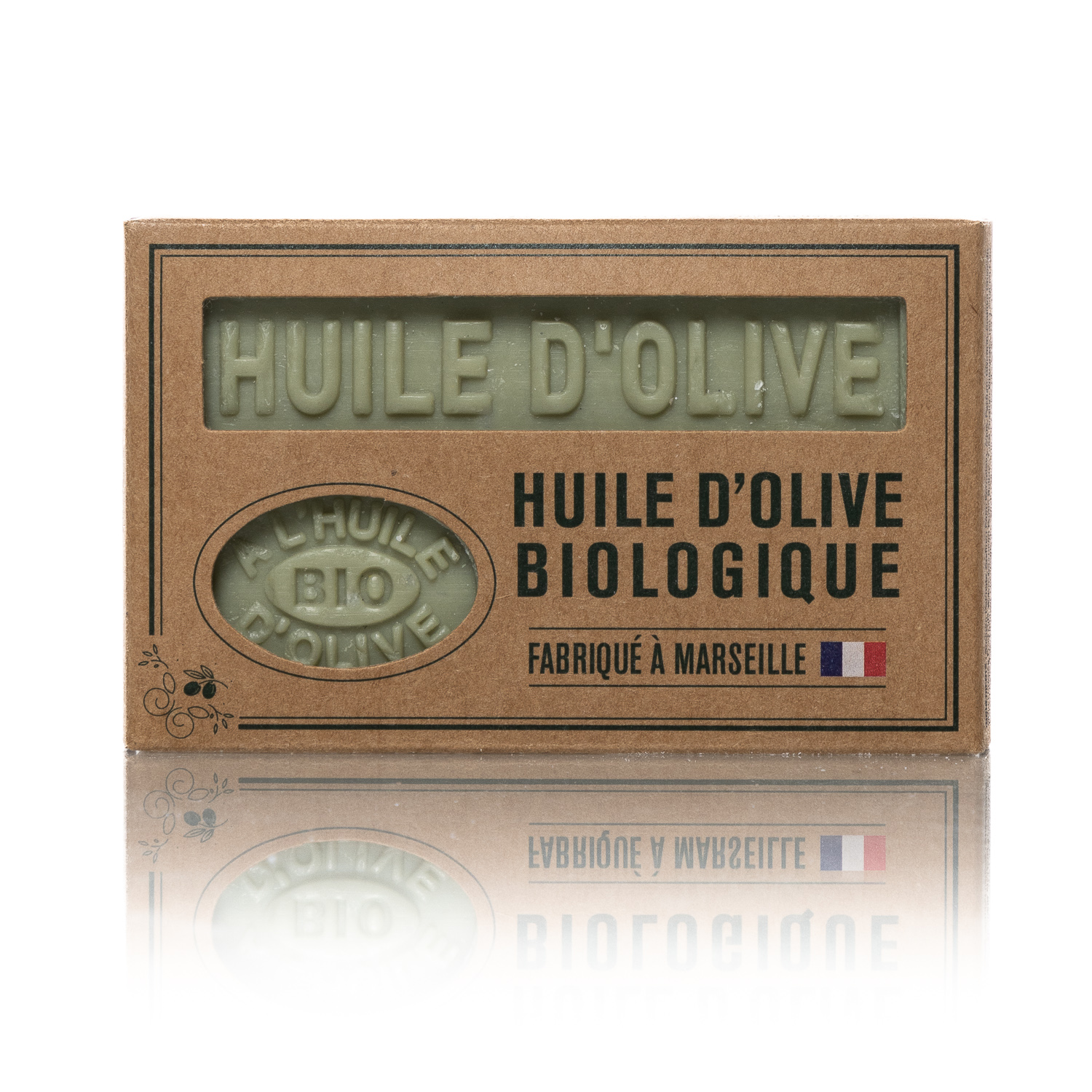 BOITE CARTON 125gINDIVIDUELLESAVON OLIVE