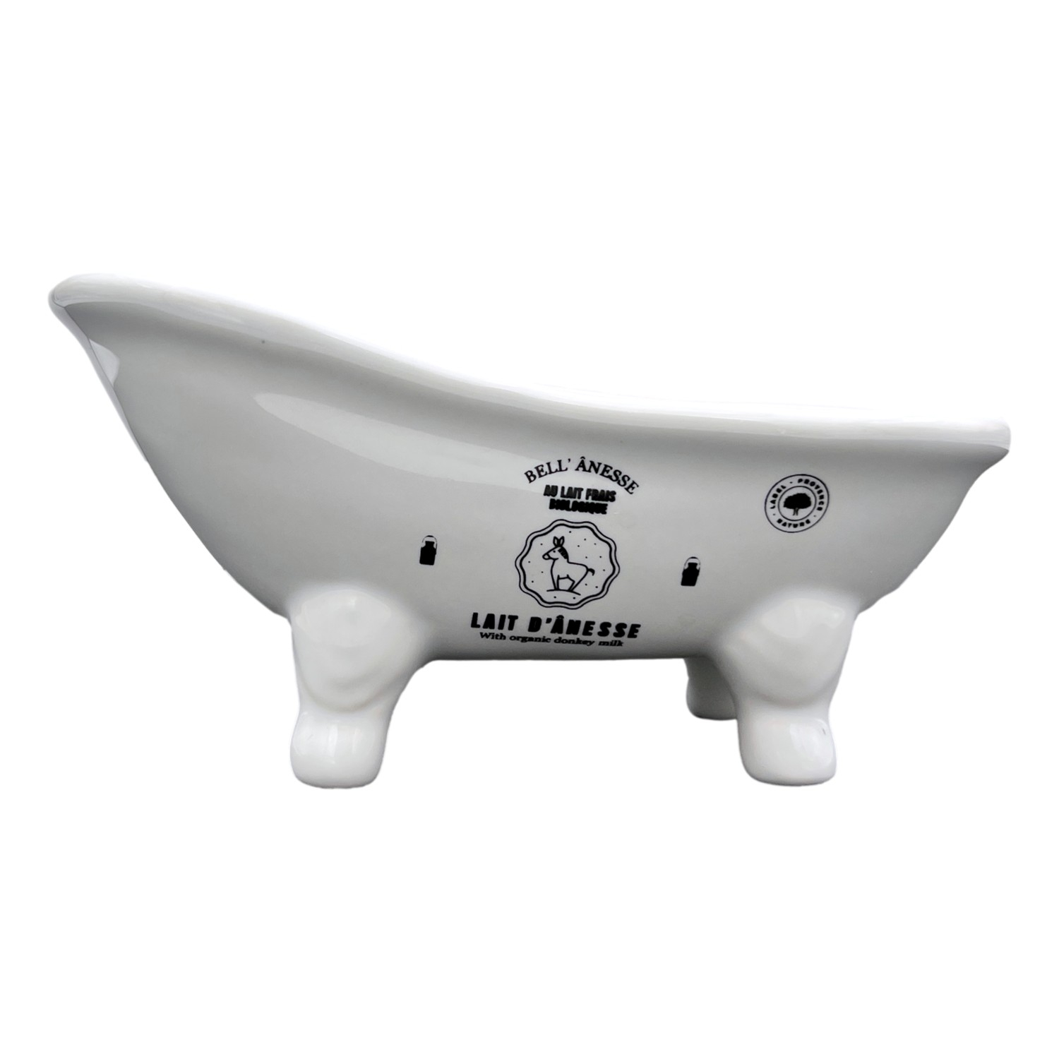BAIGNOIRE LAIT D'ÂNESSE NOIR ET BLANC